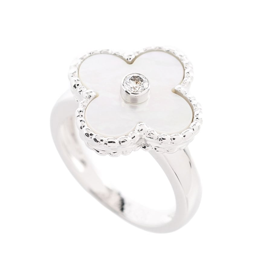 【中古A品】  ヴァンクリーフアーペル ヴィンテージアルハンブラ  VCARF48947 K18ホワイトゴールド 横浜関内店