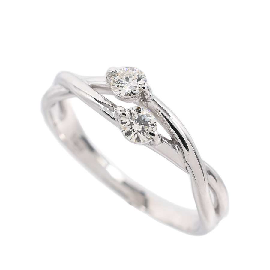 【中古A品】  ノンブランドジュエリー ダイヤ リング   K18ホワイトゴールド 元町本店