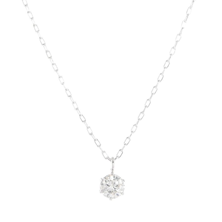 【中古A品】  ノンブランドジュエリー ダイヤ ネックレス   K18ホワイトゴールド 元町本店