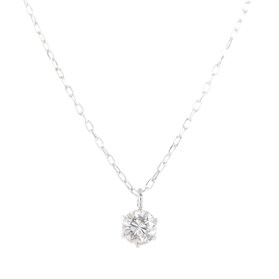 【中古A品】  ノンブランドジュエリー ダイヤ ネックレス   K18ホワイトゴールド 元町本店