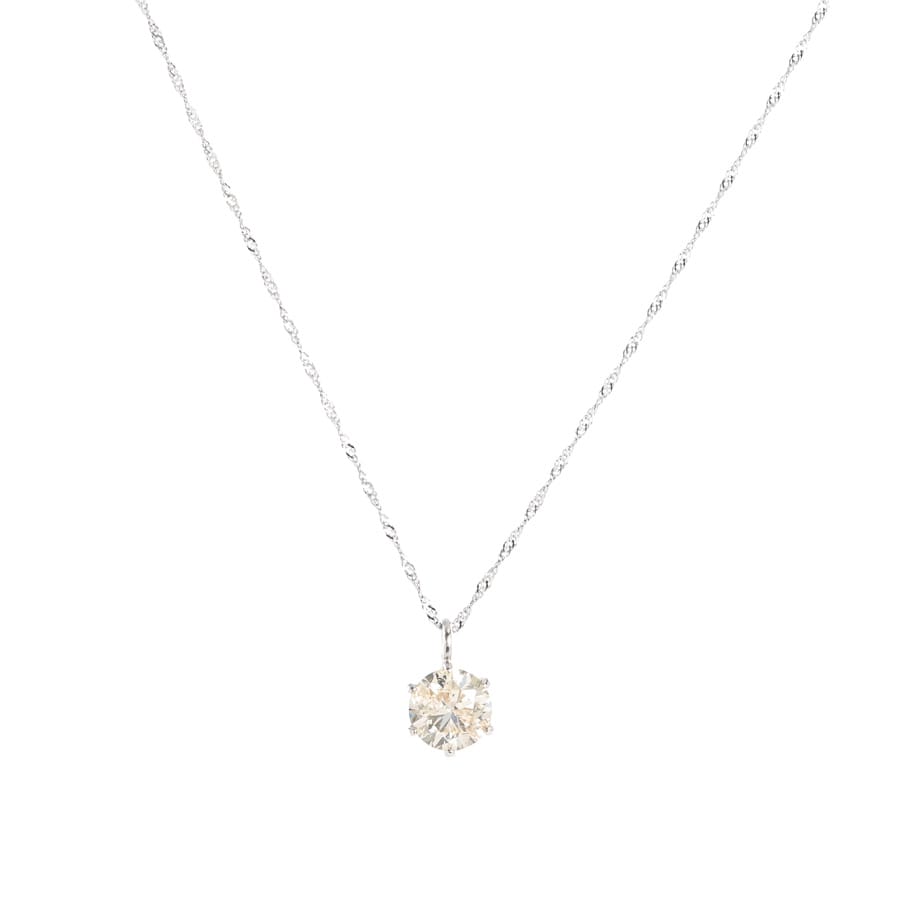 【中古A品】  ノンブランドジュエリー ダイヤ ネックレス   プラチナ1000/プラチナ850(Pt1000/Pt850) 元町本店