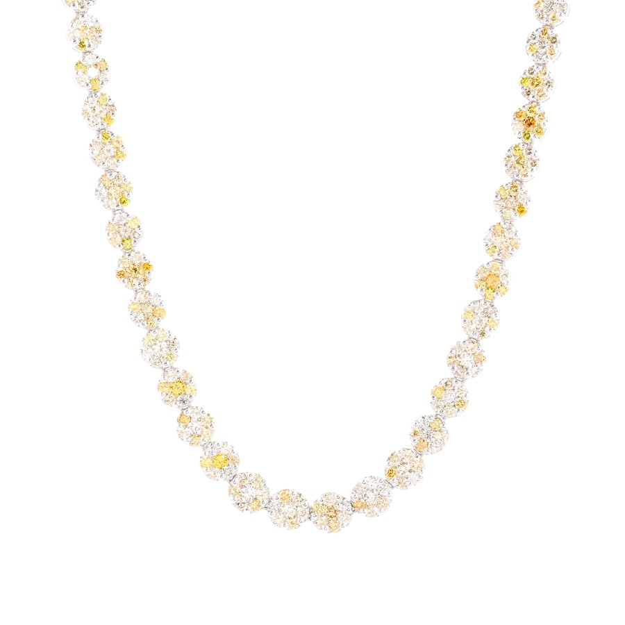 【中古A品】  ノンブランドジュエリー ダイヤ ネックレス   K18ホワイトゴールド 元町本店