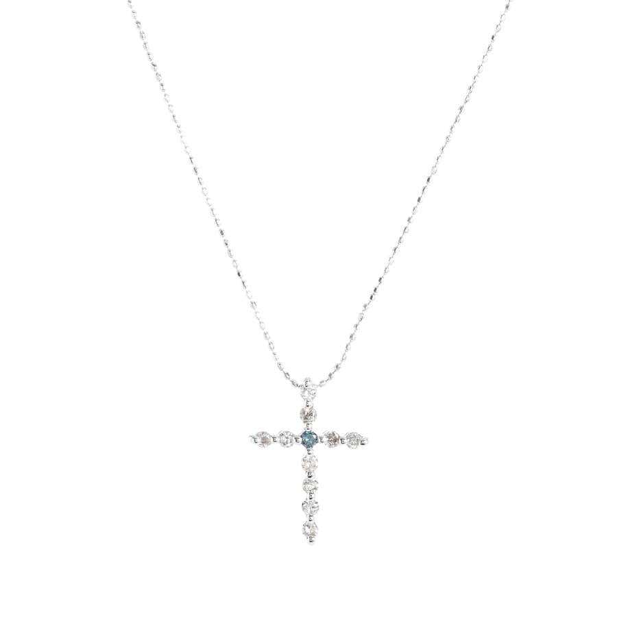 【中古A品】  ノンブランドジュエリー ダイヤ ネックレス   K18ホワイトゴールド 元町本店