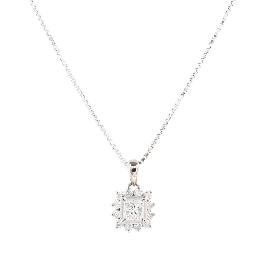 【中古A品】  ノンブランドジュエリー ダイヤ ネックレス   プラチナ900/850 横浜関内店