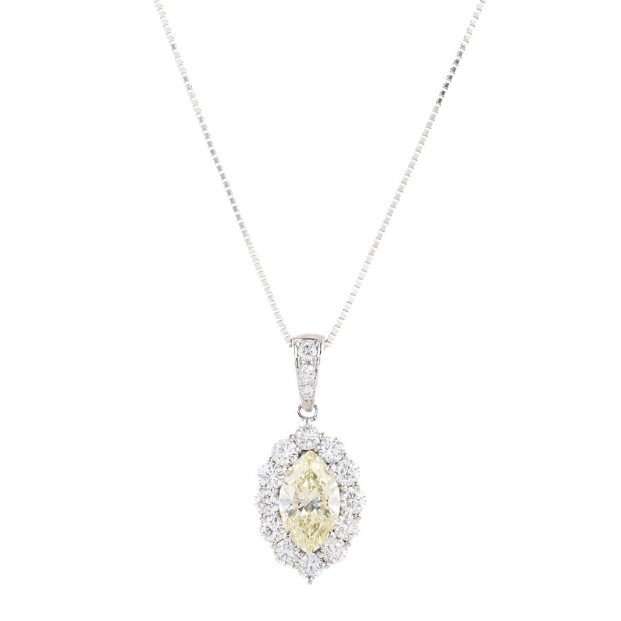 【中古A品】  ノンブランドジュエリー ダイヤ ネックレス   プラチナ900/850 元町本店