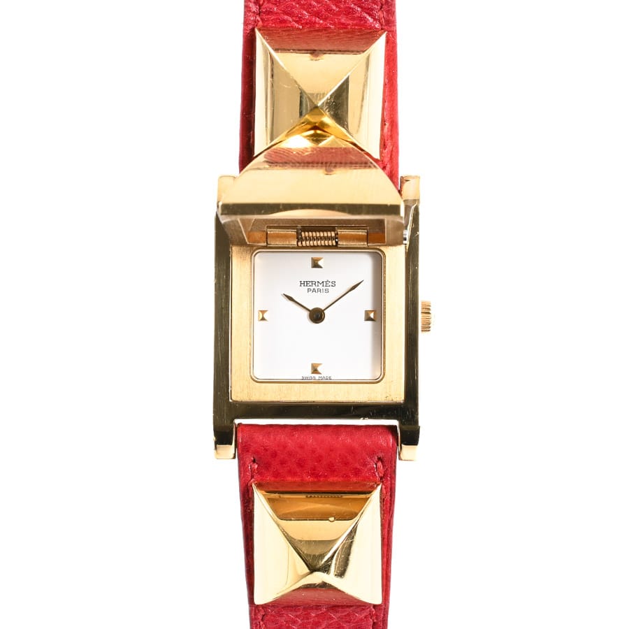 【中古A品】  エルメス メドール   ゴールドメッキ 銀座