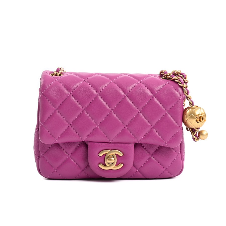 【中古A品】  シャネル ミニフラップチェーンショルダーバッグ  AS1786 ラムスキン 銀座