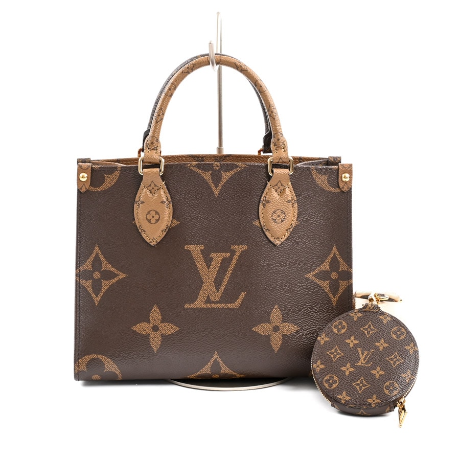 【中古SA品】  ルイヴィトン オンザゴーPM ジャイアントリバース M46373  銀座