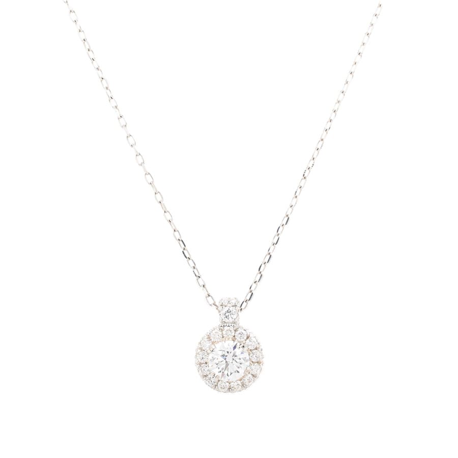 【中古A品】  ノンブランドジュエリー ダイヤ ネックレス   プラチナ950 元町本店