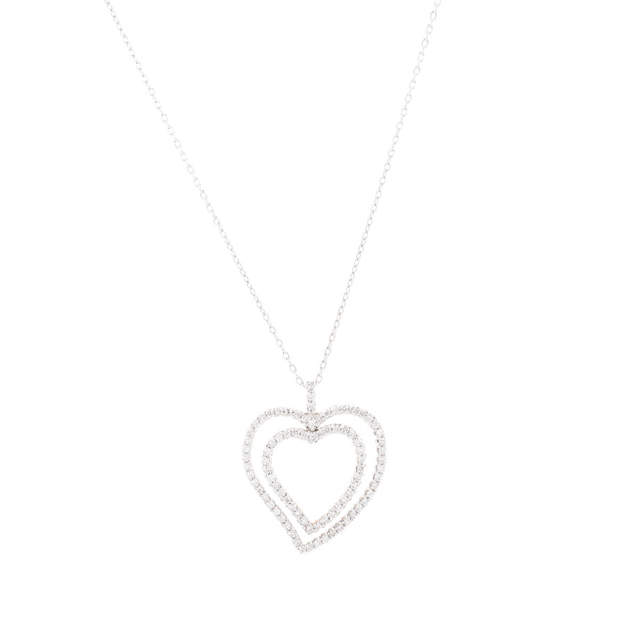 【中古A品】  ノンブランドジュエリー ダイヤ ネックレス   K18ホワイトゴールド 横浜関内店