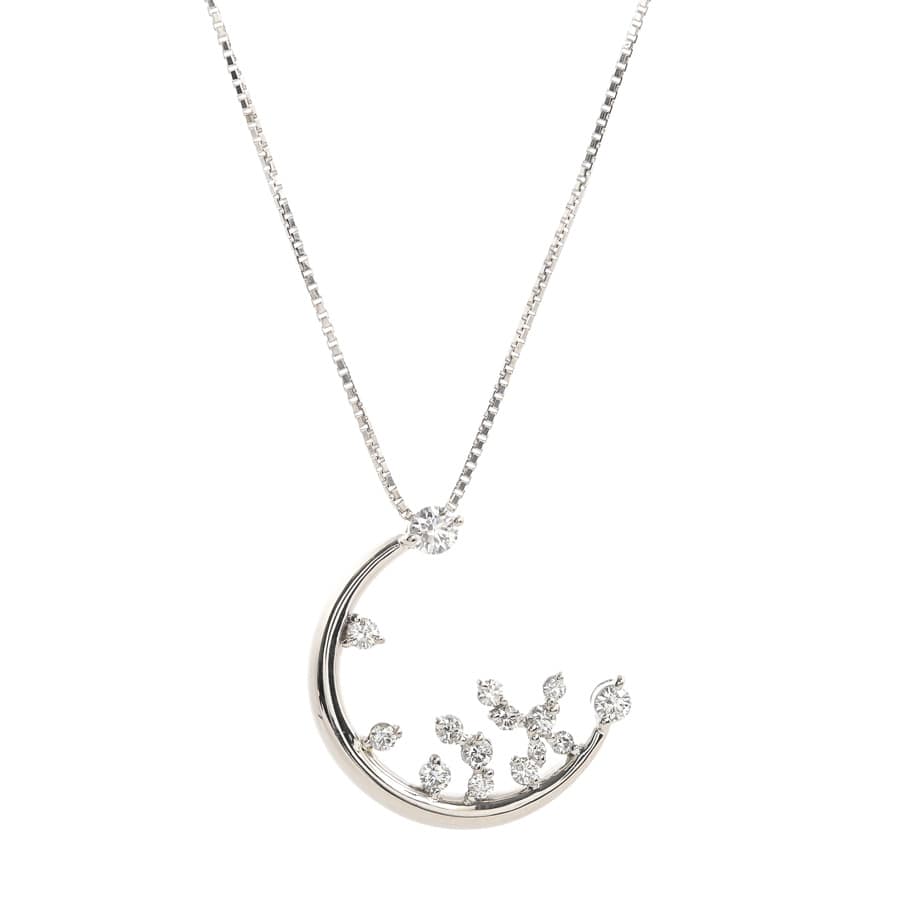 【中古A品】  星の砂 三日月モチーフ   プラチナ900/850(Pt900/850) 新宿歌舞伎町店