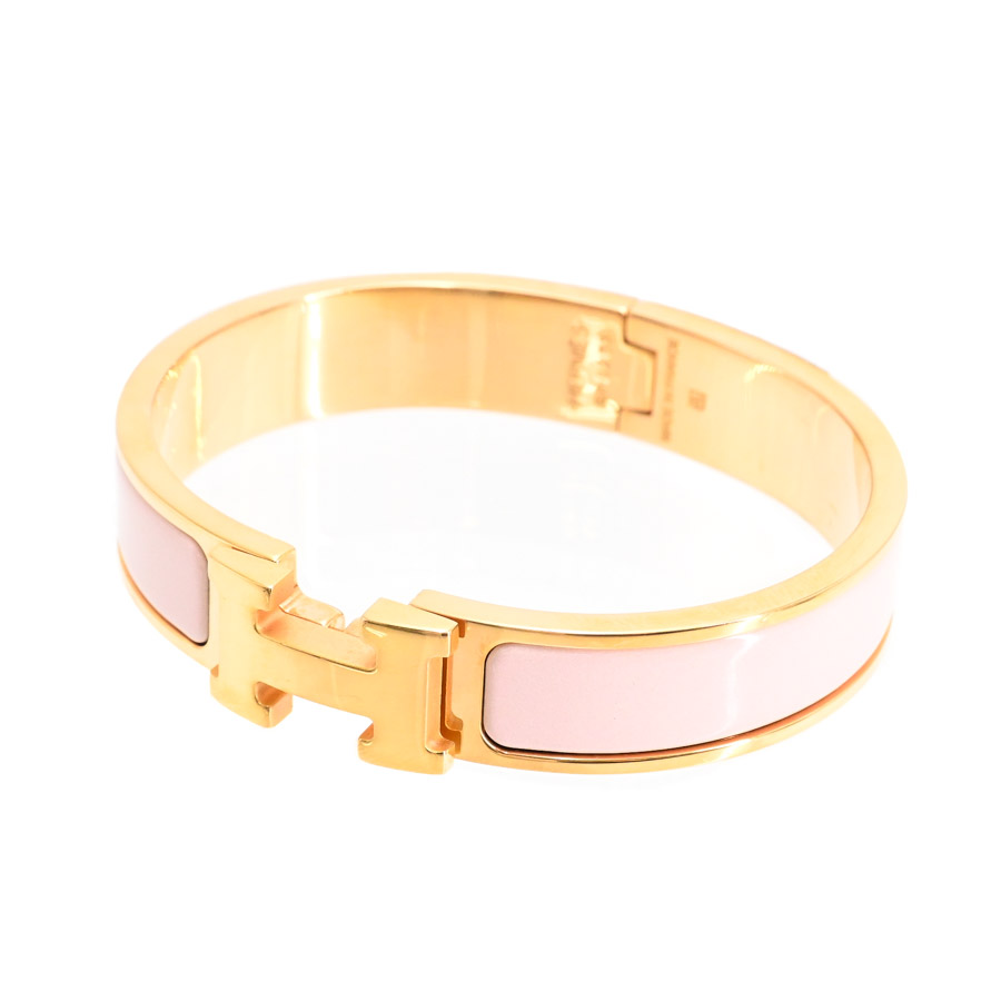 【中古A品】  エルメス クリックH   ゴールドメッキ 銀座