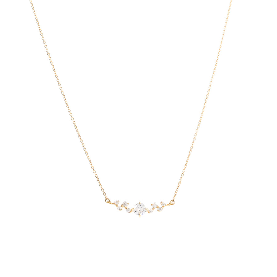 【中古A品】  ノンブランドジュエリー ダイヤ ネックレス   K18YG 横浜関内店