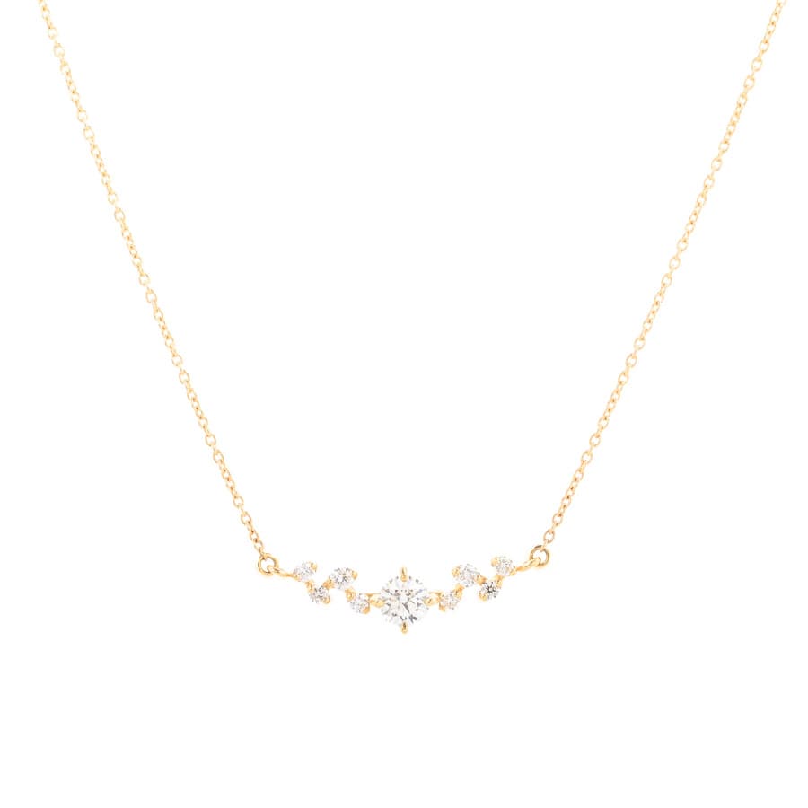 【中古A品】  ノンブランドジュエリー ダイヤ ネックレス   K18YG 元町本店