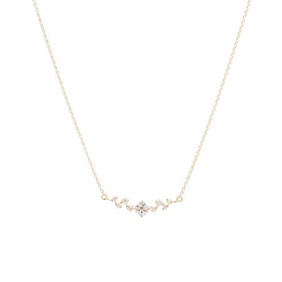 【中古A品】  ノンブランドジュエリー ダイヤ ネックレス   K18YG 横浜関内店