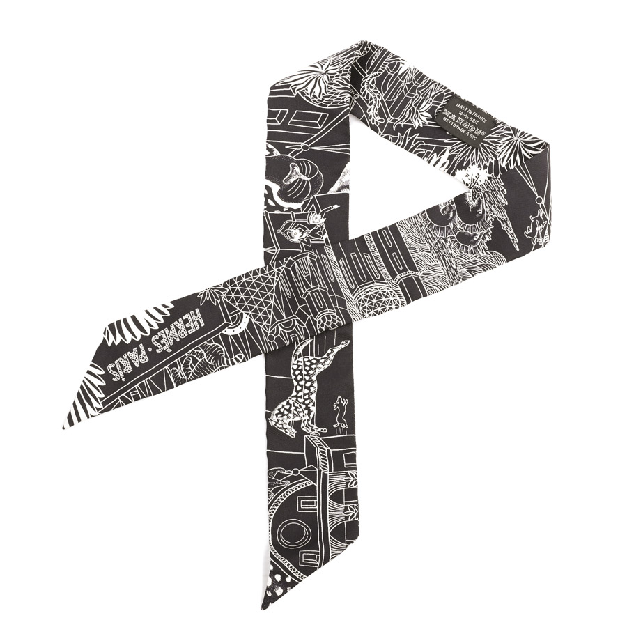 【中古A品】  エルメス ツイリー   シルク 銀座