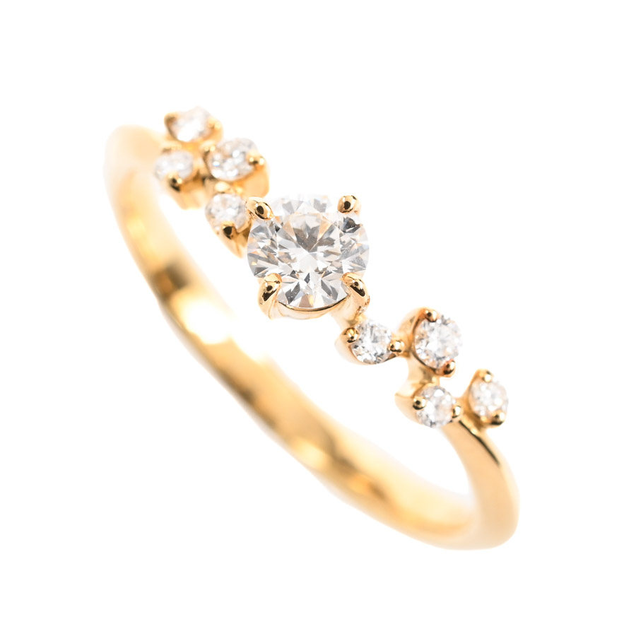 【中古A品】  ノンブランドジュエリー ダイヤ リング   K18YG 横浜関内店