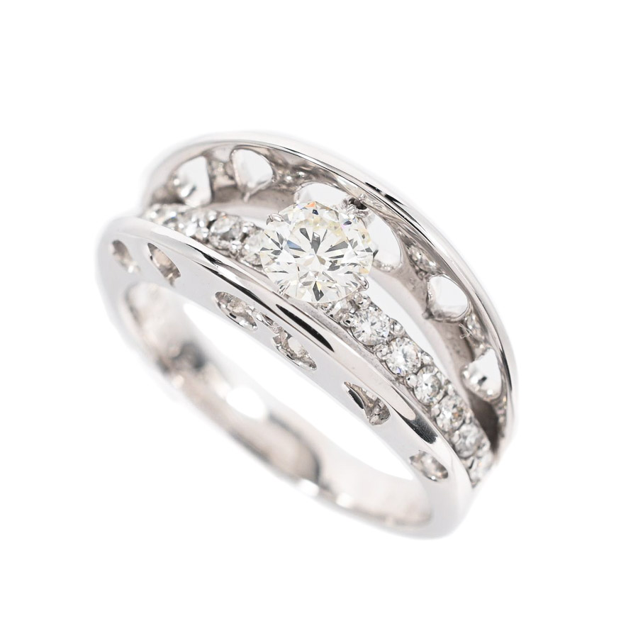 【中古A品】  ノンブランドジュエリー ダイヤ リング   K18ホワイトゴールド 元町本店