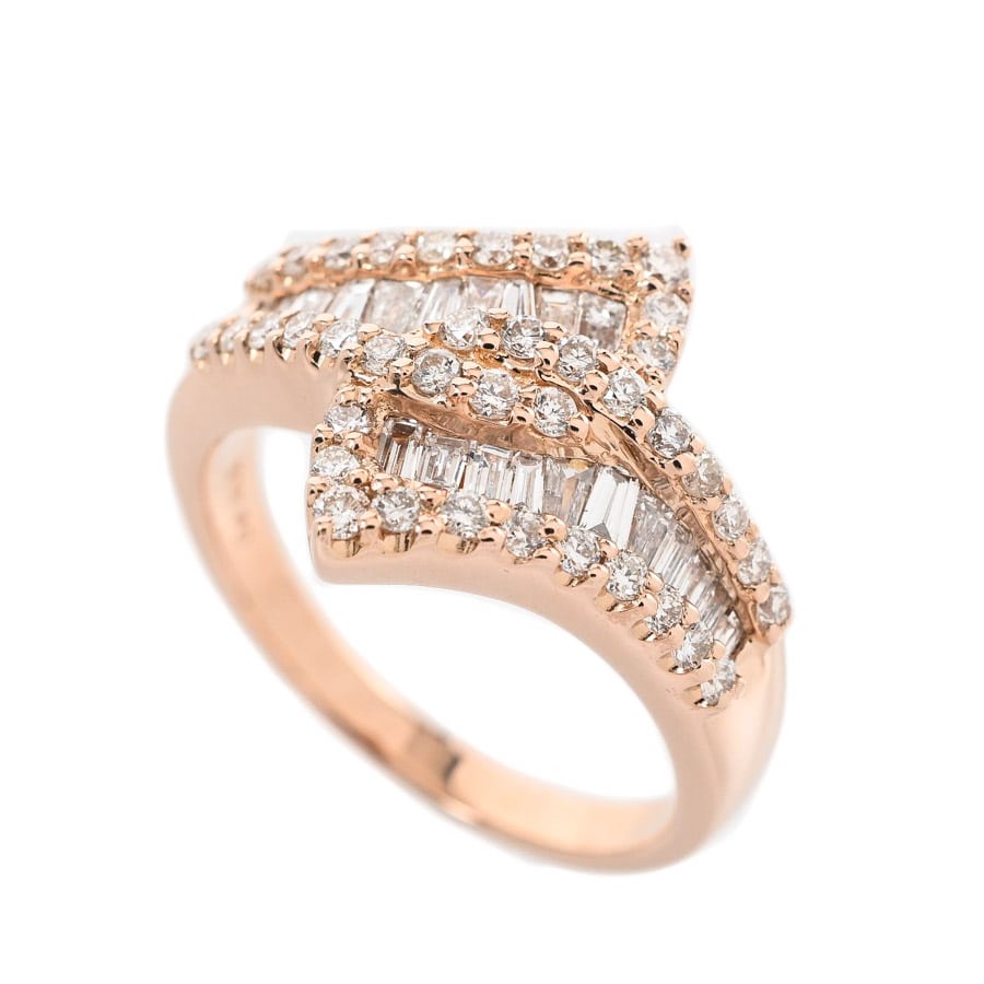 【中古A品】  ノンブランドジュエリー ダイヤ リング   K18ピンクゴールド 元町本店