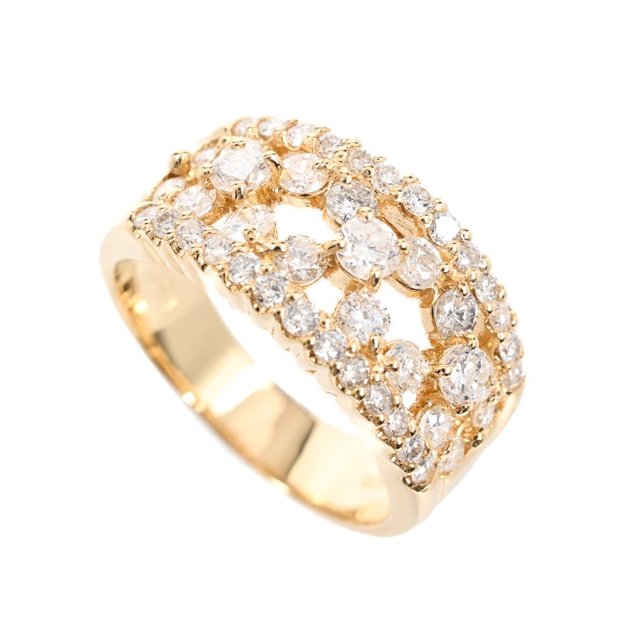 【中古A品】  ノンブランドジュエリー ダイヤ リング   K18YG 元町本店