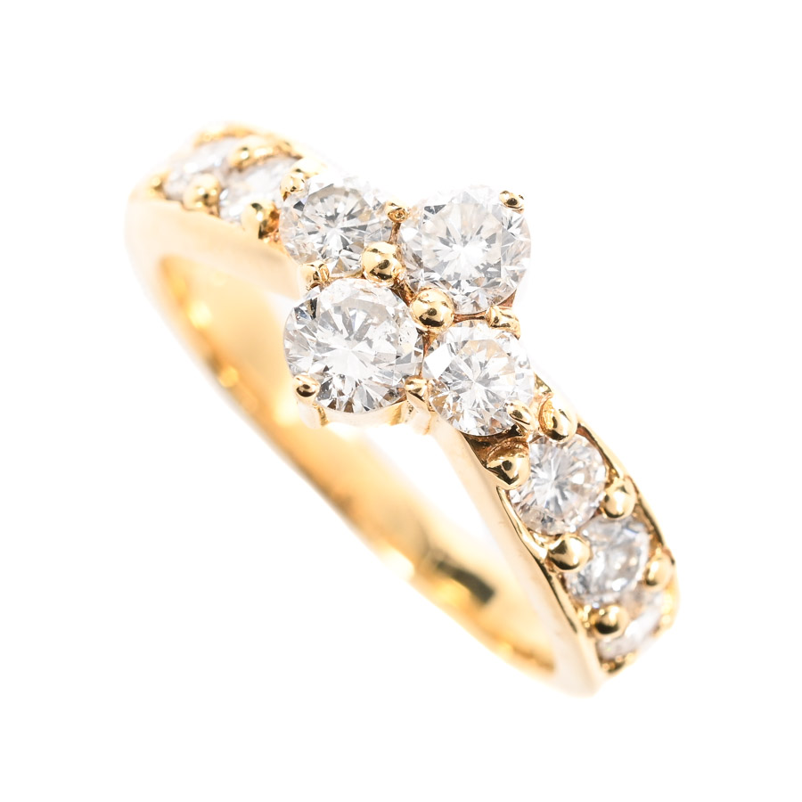 【中古A品】  ノンブランドジュエリー ダイヤ リング   K18YG 横浜関内店