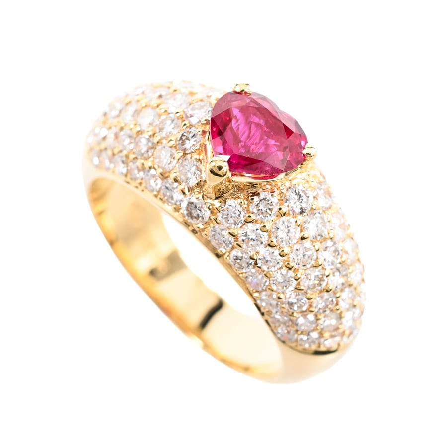 【中古A品】  ノンブランドジュエリー ルビー リング   K18YG 横浜関内店