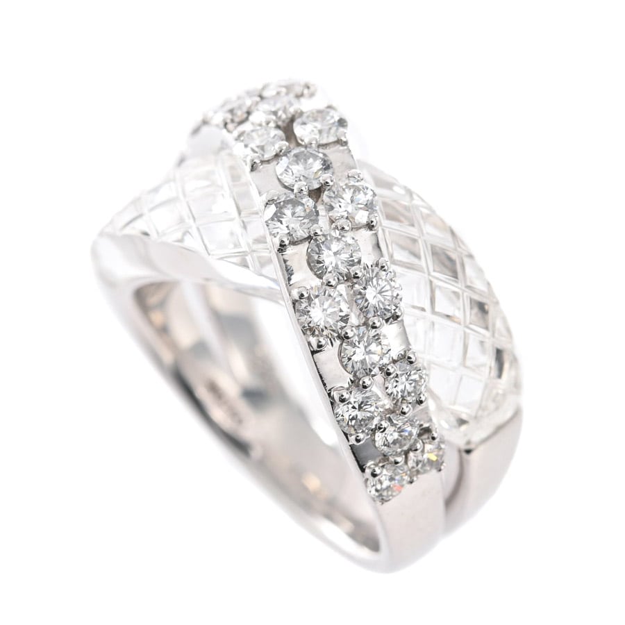 【中古A品】  ジュネ ダイヤ リング   K18ホワイトゴールド 横浜関内店