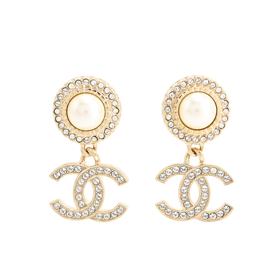【中古A品】  シャネル ピアス   ゴールドメッキ THE YOKOHAMA FRONT