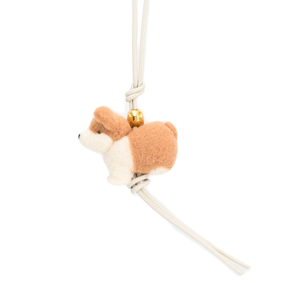 【中古A品】  ロエベ コーギーバッグチャーム   フェルト 元町本店