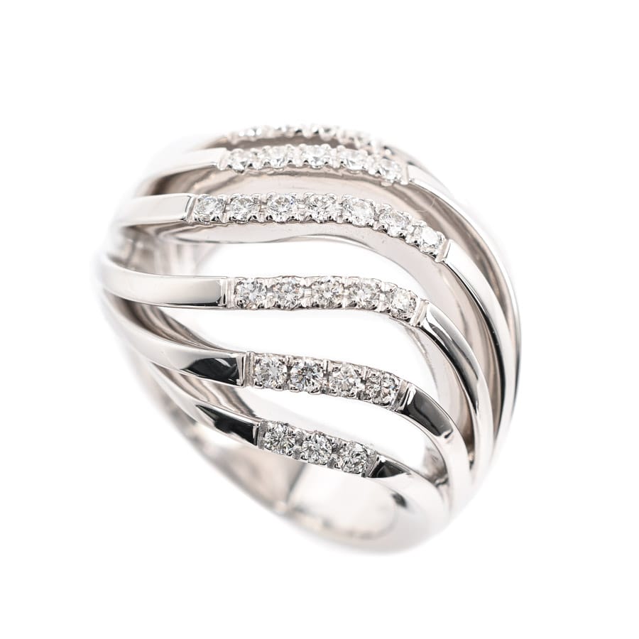 【中古A品】  ミキモト ダイヤ リング   K18ホワイトゴールド 元町本店