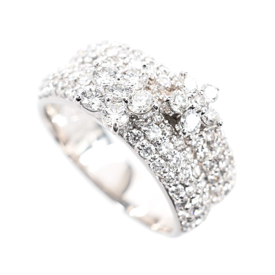 【中古A品】  ポンテヴェキオ ダイヤ リング   K18ホワイトゴールド 銀座