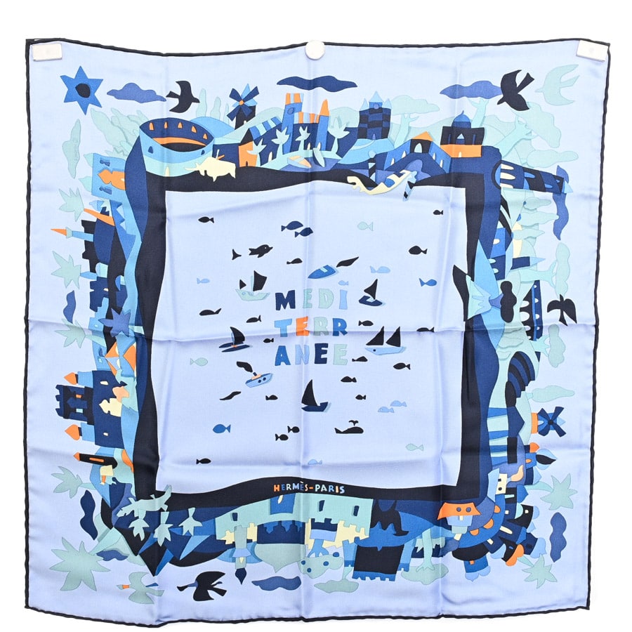 【中古A品】  エルメス カレ45   シルク 元町本店