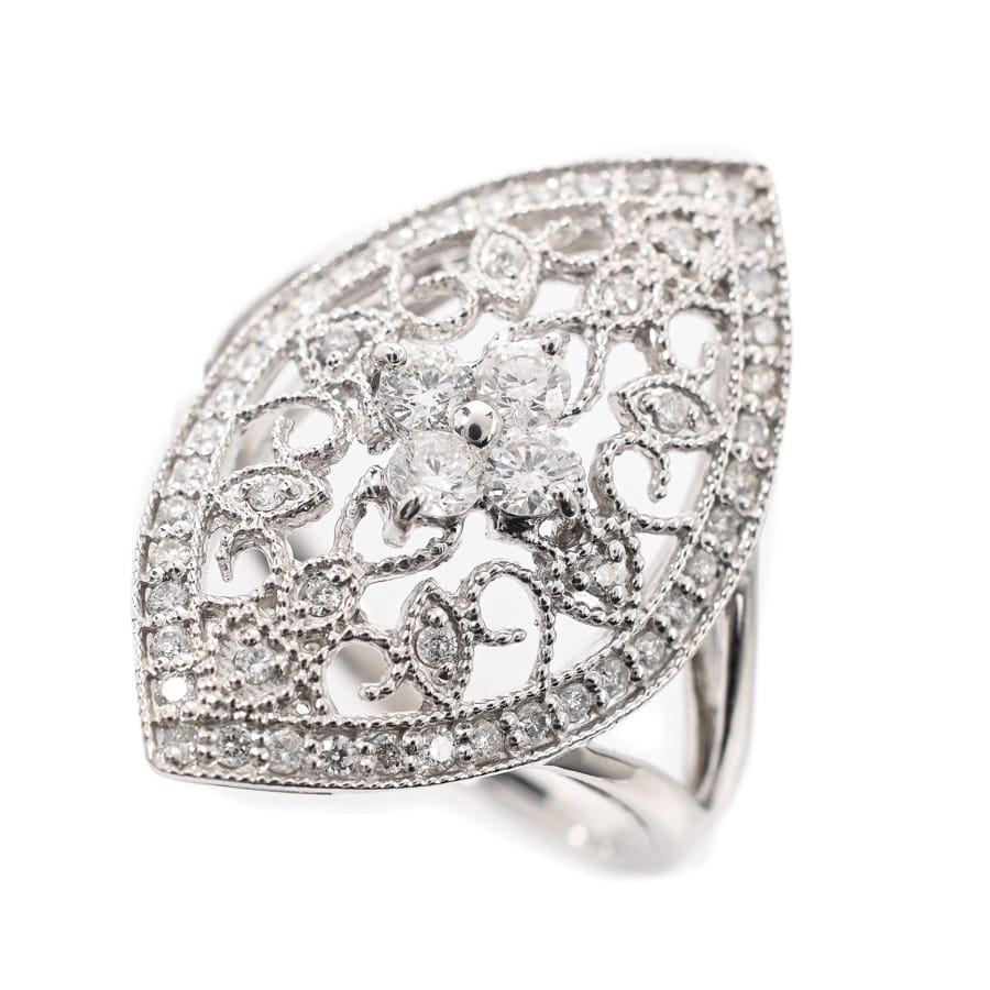 【中古A品】  ノンブランドジュエリー ダイヤ リング   K18ホワイトゴールド 元町本店