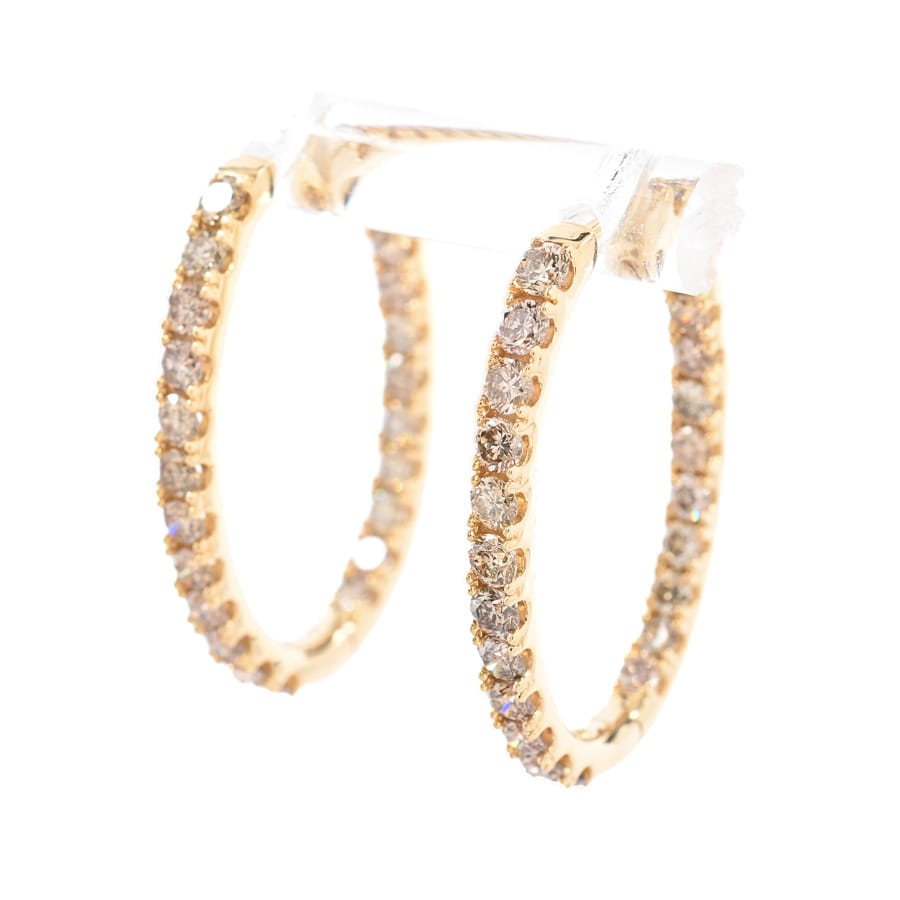 【中古A品】  ノンブランドジュエリー ダイヤ ピアス   K18YG 元町本店