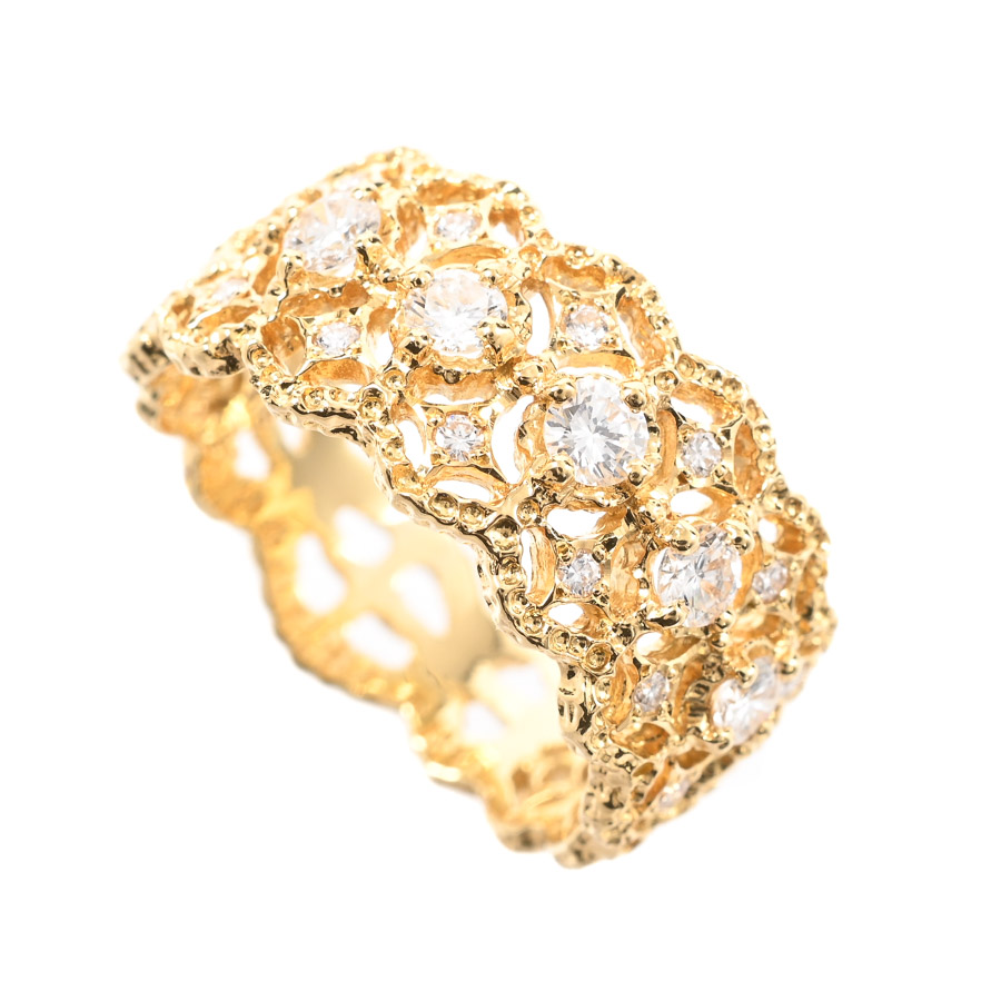 【中古A品】  ノンブランドジュエリー ダイヤ リング   K18YG 横浜関内店