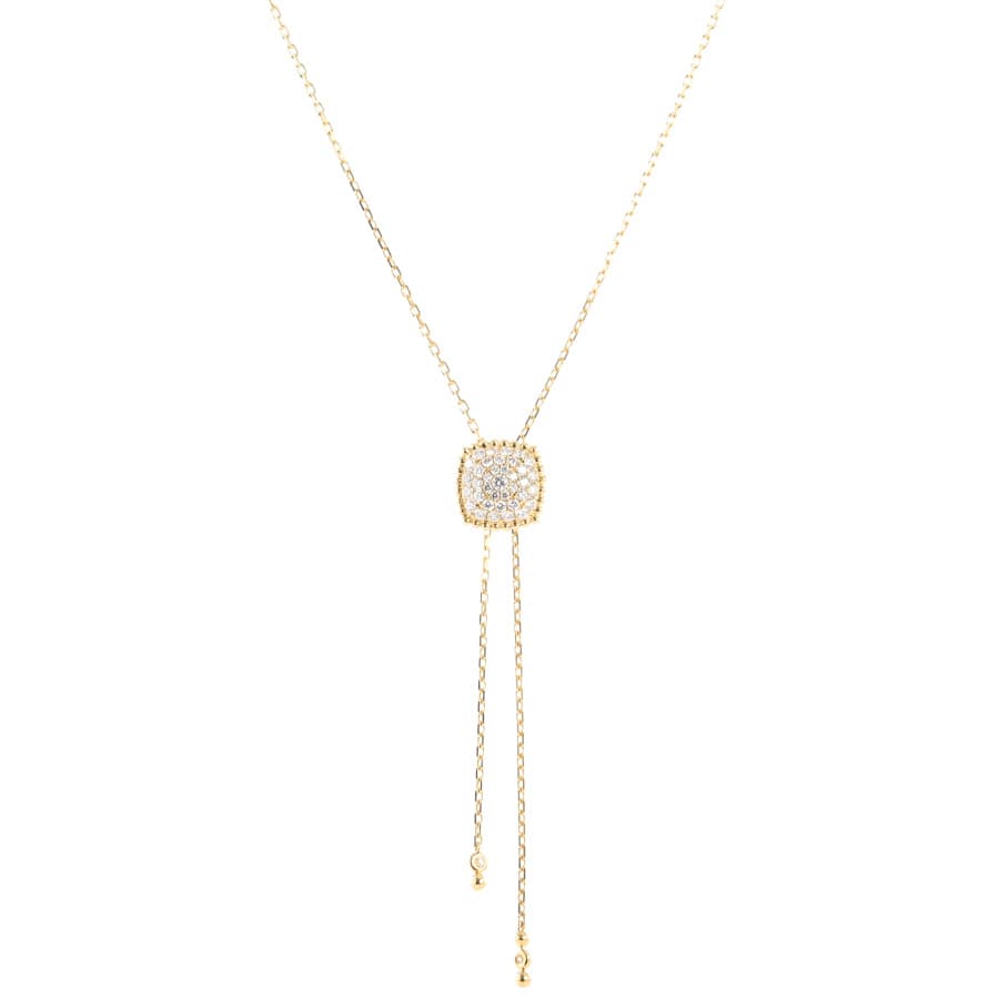 【中古A品】  ノンブランドジュエリー ダイヤ ネックレス   K18YG 横浜関内店