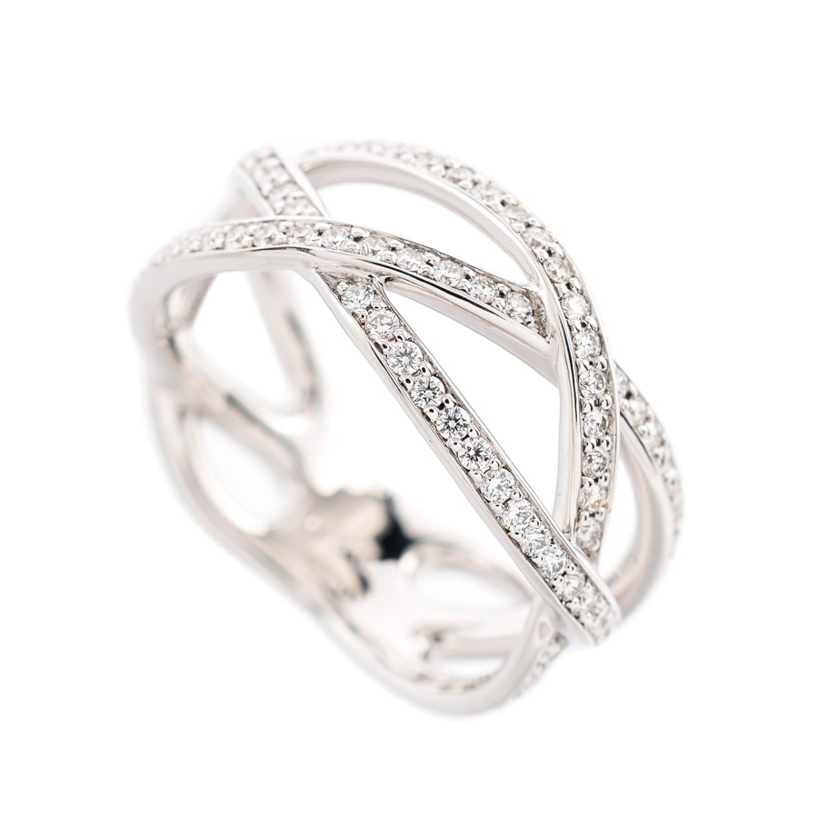 【中古A品】  ノンブランドジュエリー ダイヤ リング   K18ホワイトゴールド 元町本店