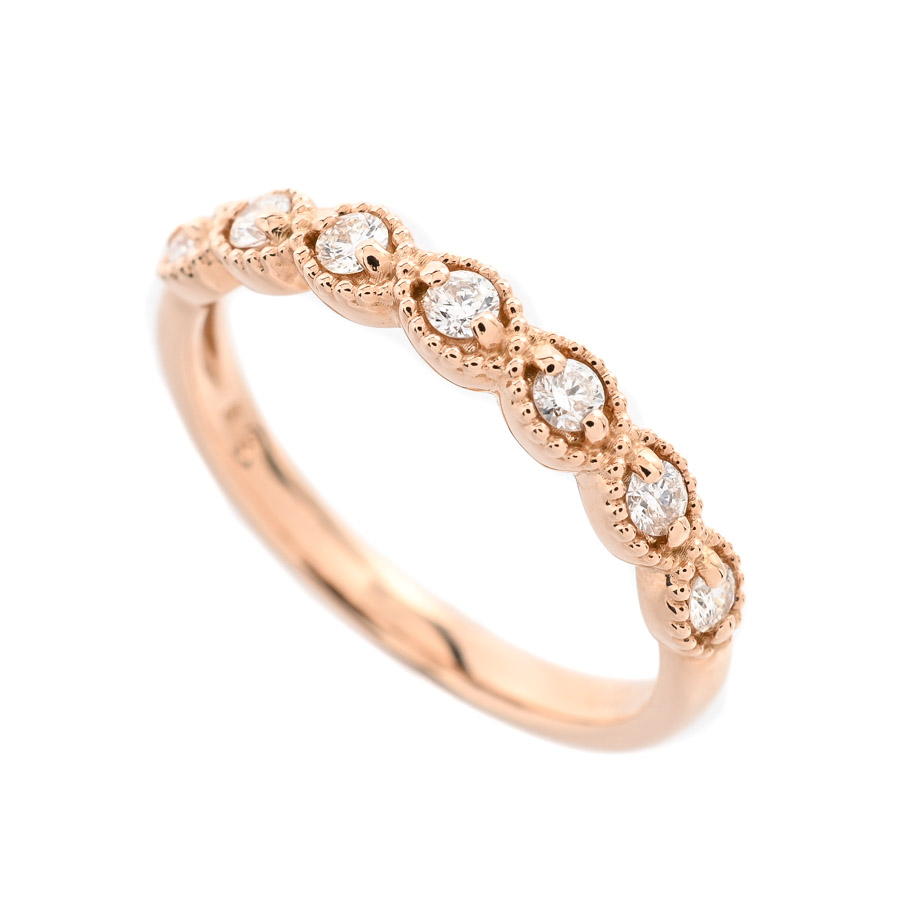 【中古A品】  ノンブランドジュエリー ダイヤ リング   K18ピンクゴールド 元町本店