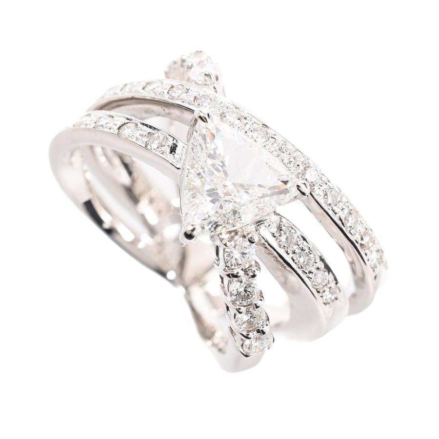 【中古A品】  ノンブランドジュエリー ダイヤ リング   K18ホワイトゴールド 横浜関内店