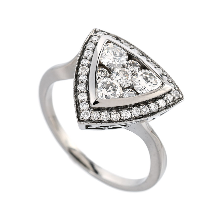 【中古A品】  ノンブランドジュエリー ダイヤ リング   K18ホワイトゴールド 横浜関内店