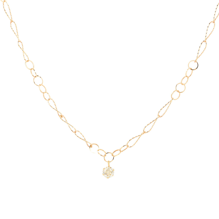 【中古A品】  ノンブランドジュエリー ダイヤ ネックレス   K18YG 元町本店