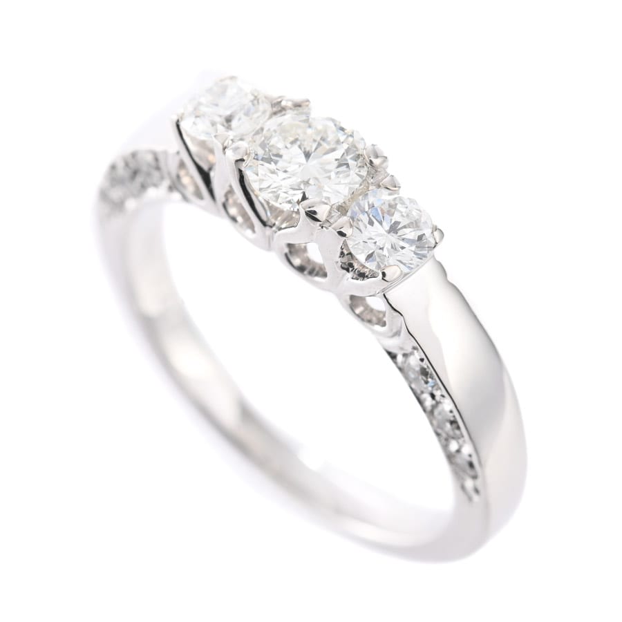 【中古A品】  ノンブランドジュエリー ダイヤ リング   K18ホワイトゴールド 横浜関内店