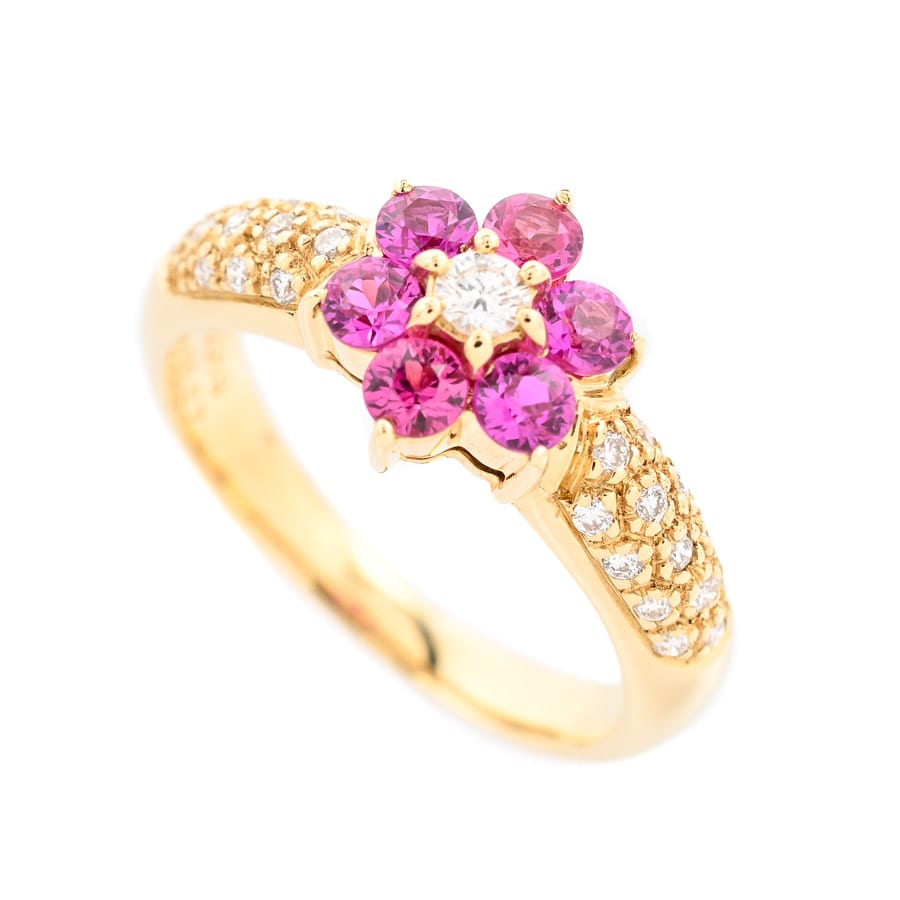 【中古A品】  ノンブランドジュエリー サファイア リング   K18YG 元町本店