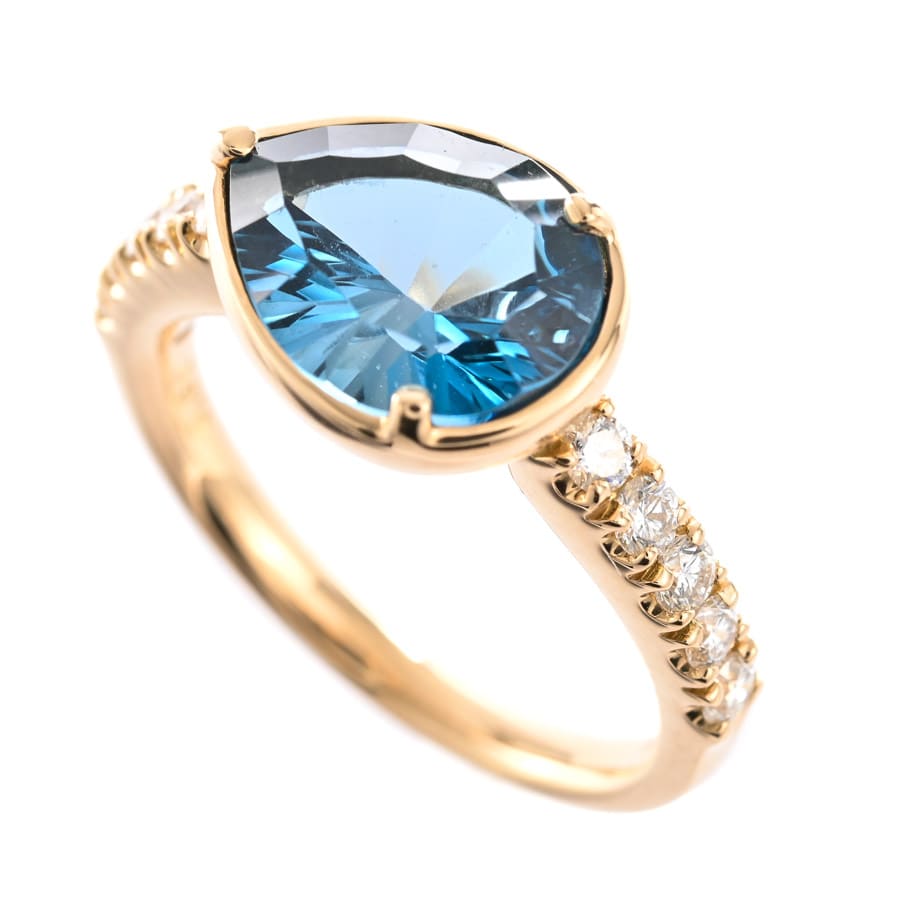 【中古A品】  ノンブランドジュエリー トパーズ リング   K18YG 横浜関内店