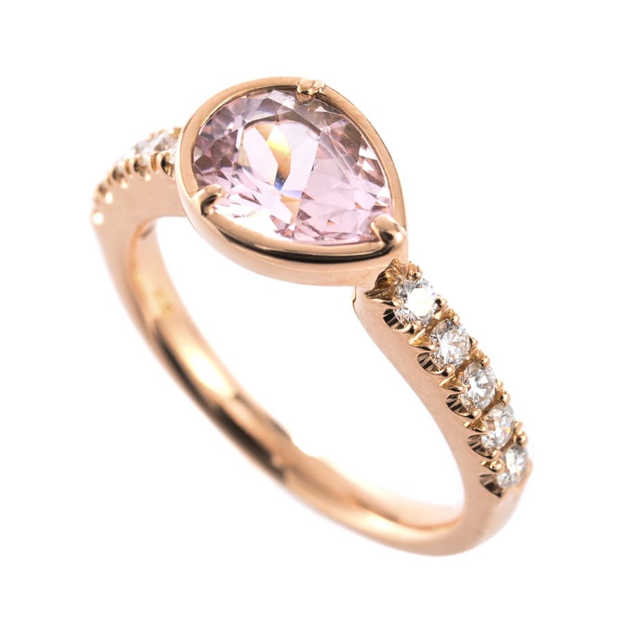 【中古A品】  ノンブランドジュエリー モルガナイト リング   K18ピンクゴールド 横浜関内店