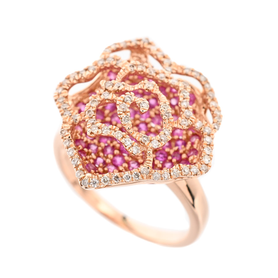 【中古A品】  ノンブランドジュエリー ピンクサファイア リング   K18ピンクゴールド 横浜関内店