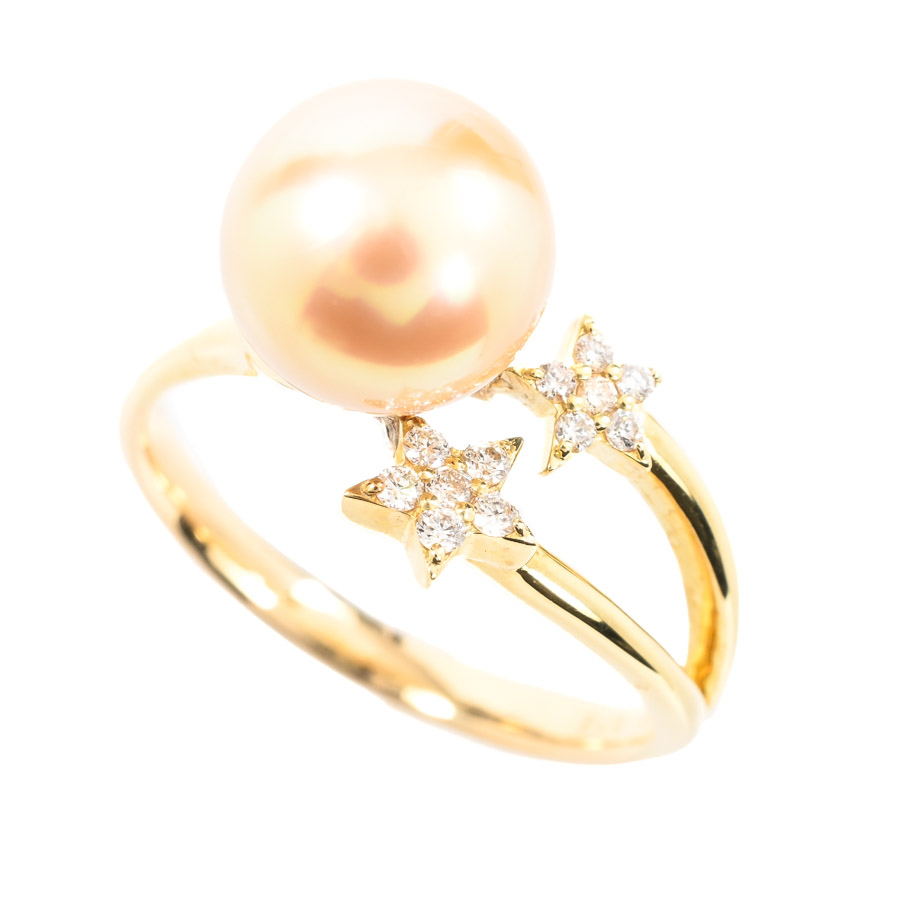 【中古A品】  ノンブランドジュエリー パール リング   K18YG 元町本店