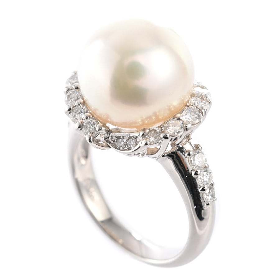 【中古A品】  ノンブランドジュエリー パール リング   プラチナ900 横浜関内店