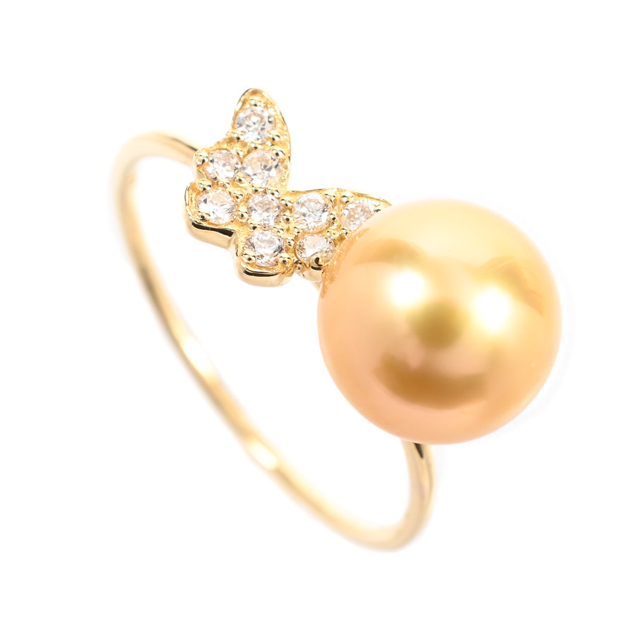 【中古A品】  ノンブランドジュエリー パール リング   K18YG 元町本店