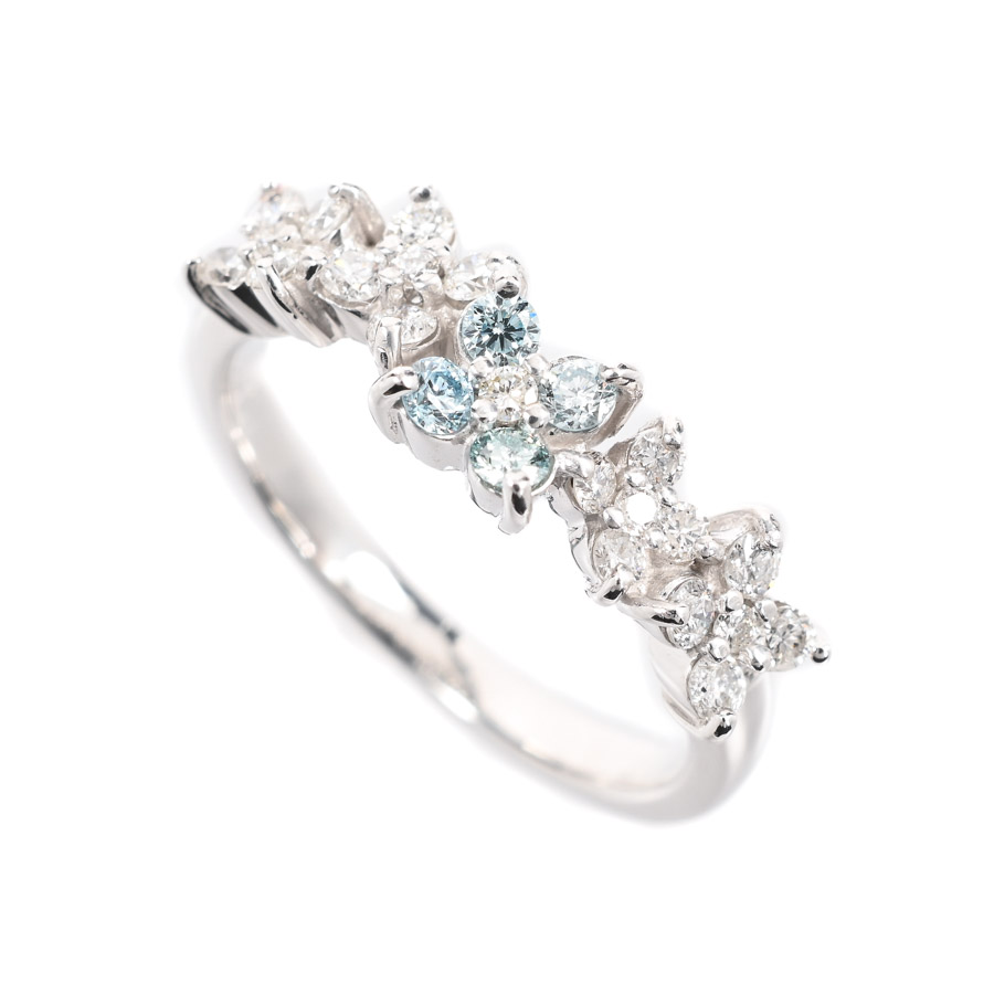 【中古A品】  ノンブランドジュエリー ダイヤ リング   K18ホワイトゴールド 横浜関内店